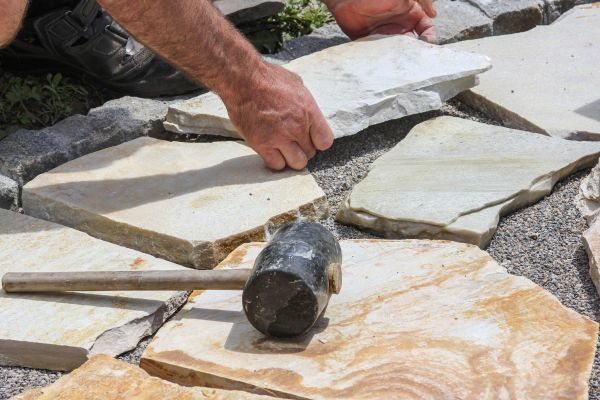 Stone Sidewalk Installation in Royal Oak